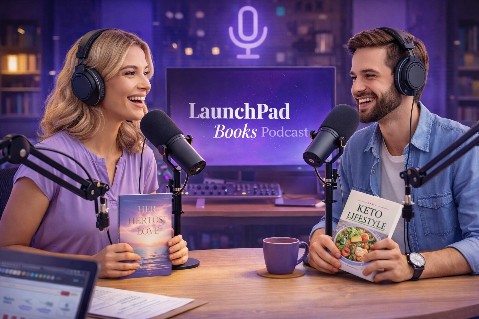 LaunchPad Books podcast studio